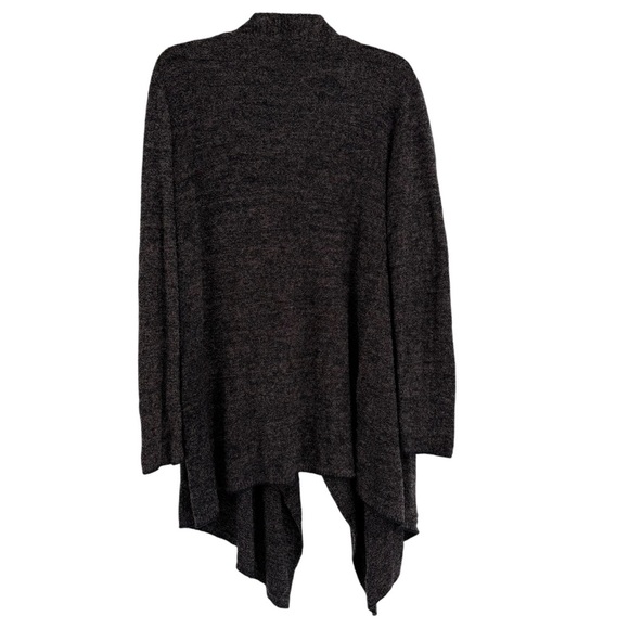 Barefoot Dreams Bamboo Chic Lite Cardigan Sweater Size L/XL Drape front gray - Picture 2 of 10